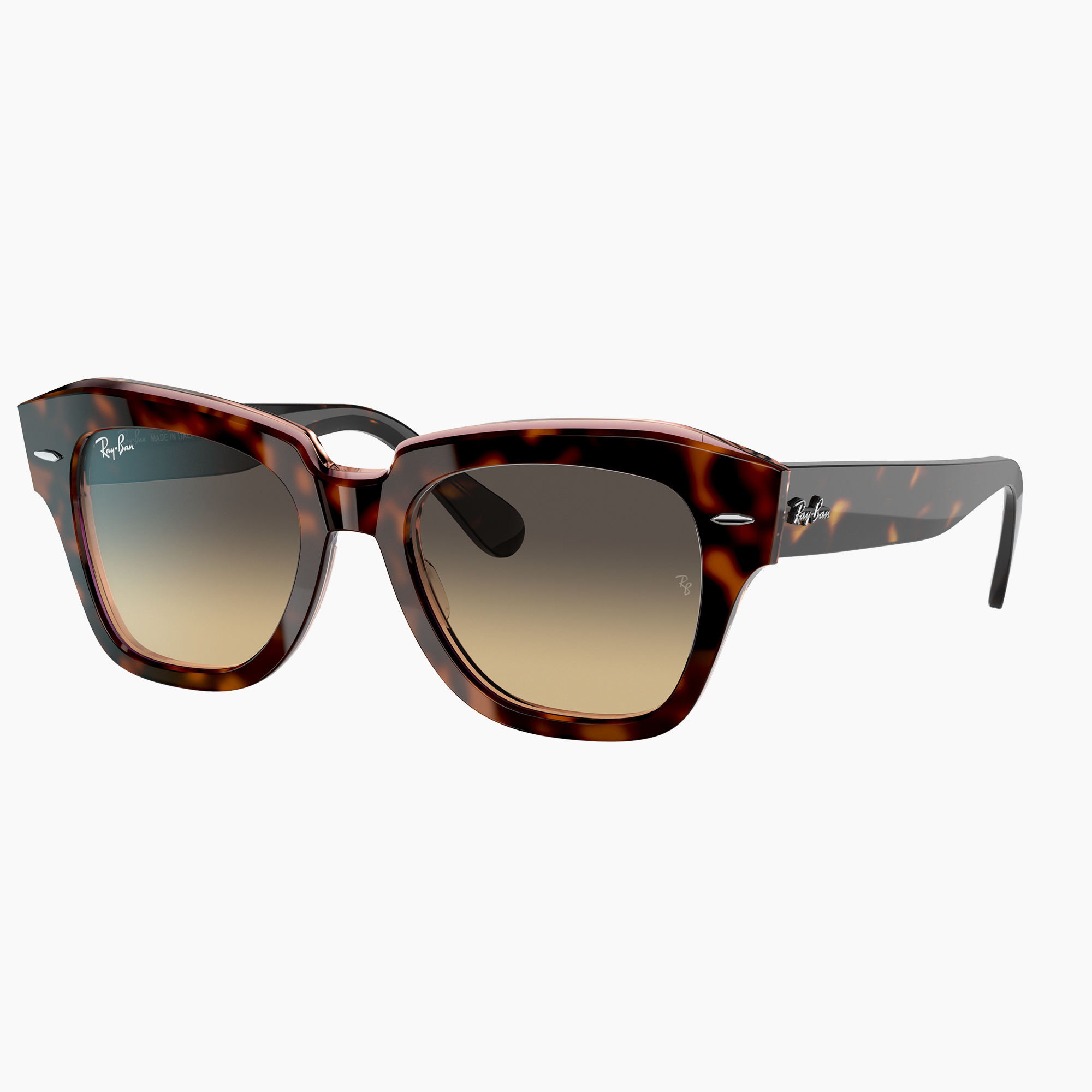 Ray-Ban RB2186 - State street 1324BG - Havana su rosa trasparente