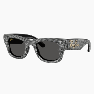  Ray-Ban Wayfarer Puffer RB4940BP 686587 - Nero e pavé strass
