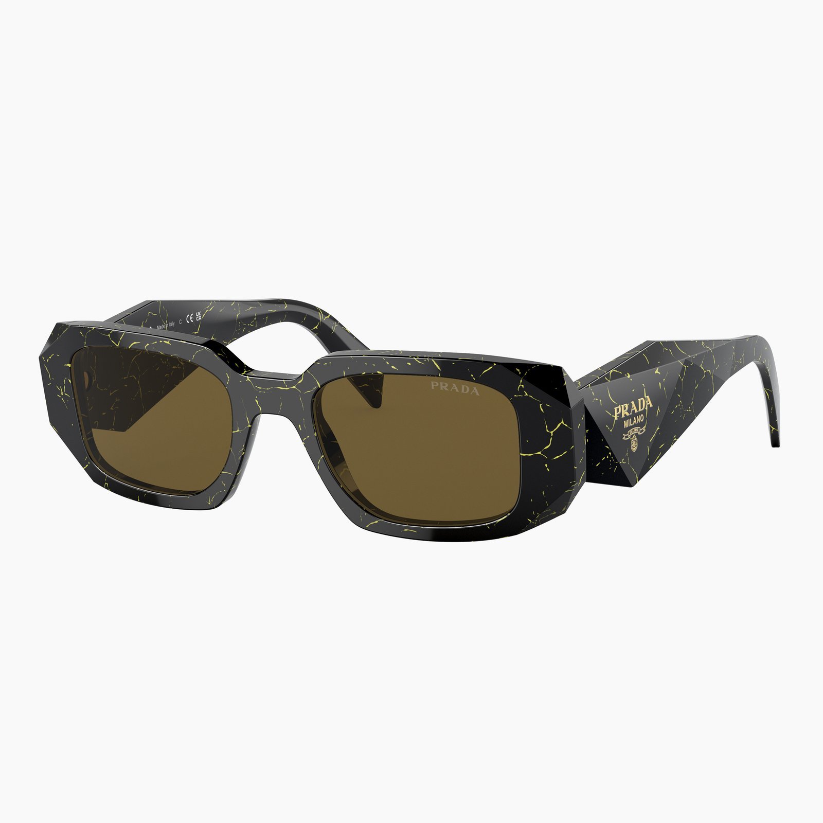 Prada PR 17WS 19D01T - Black/yellow marble