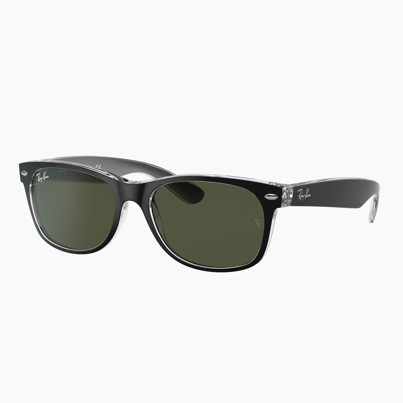 Ray-Ban New Wayfarer RB2132 6052 - Nero su trasparente
