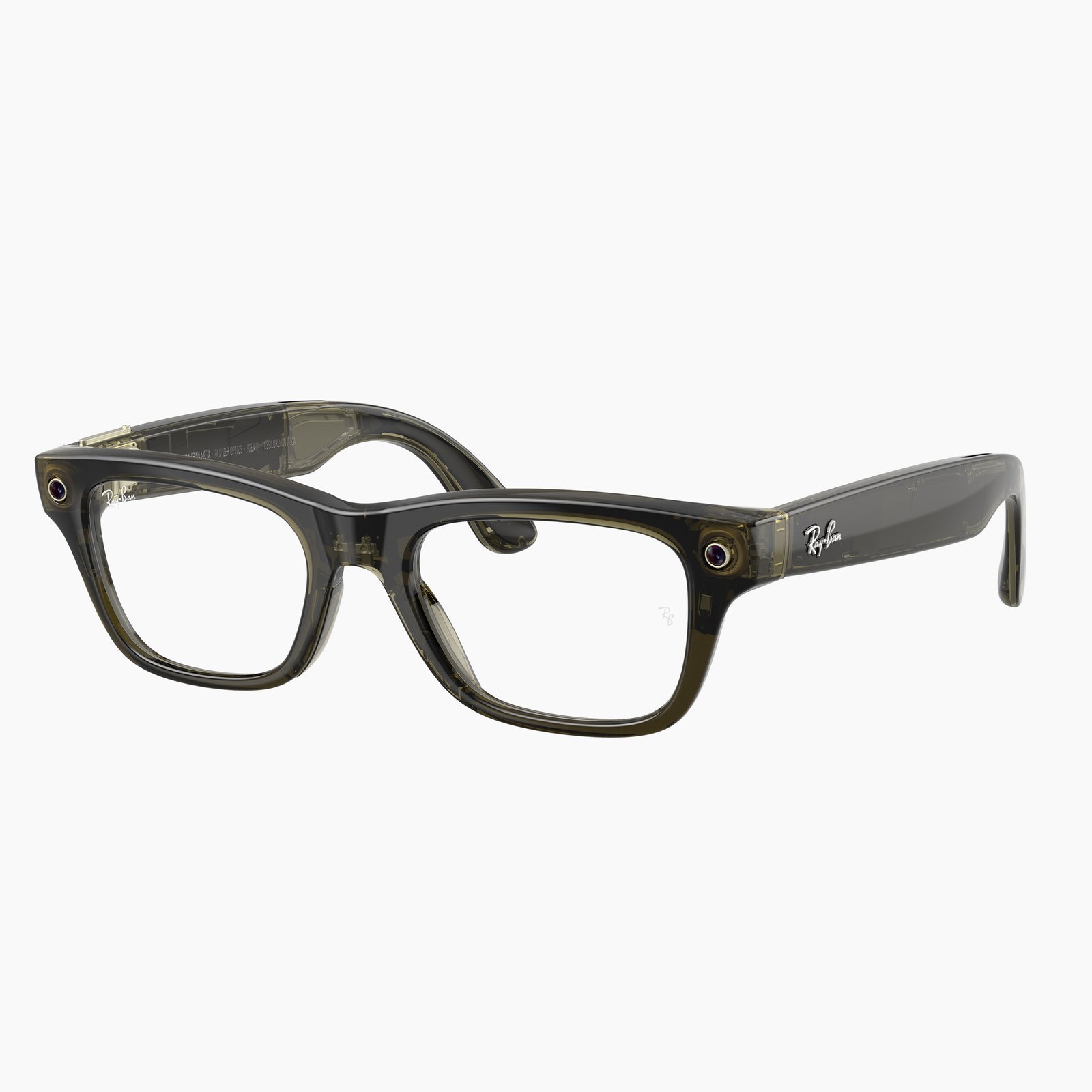 Ray-Ban Meta (Gen 2) Blayzer Optics RW7001 8530 - Verde oliva scuro trasparente
