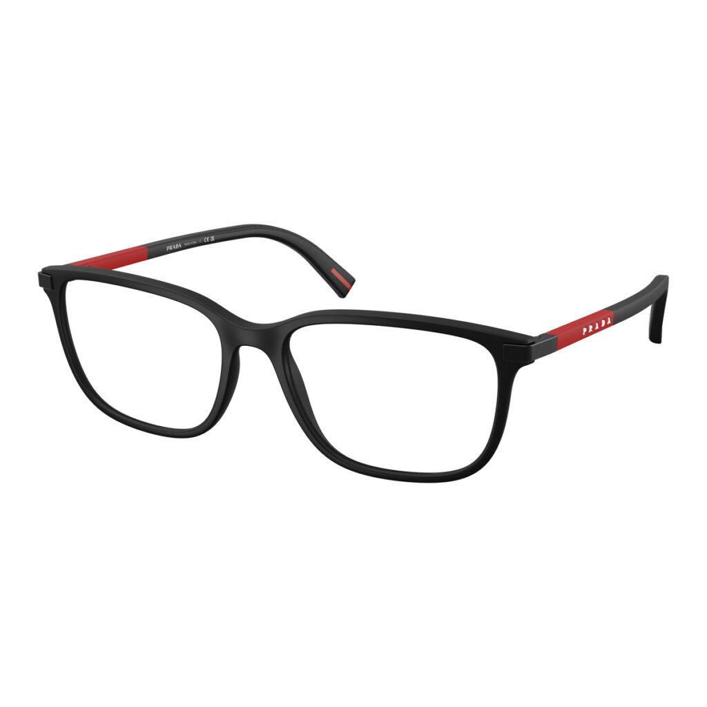 Prada Linea Rossa PS 02RV - DG01O1 - Nero effetto gommato