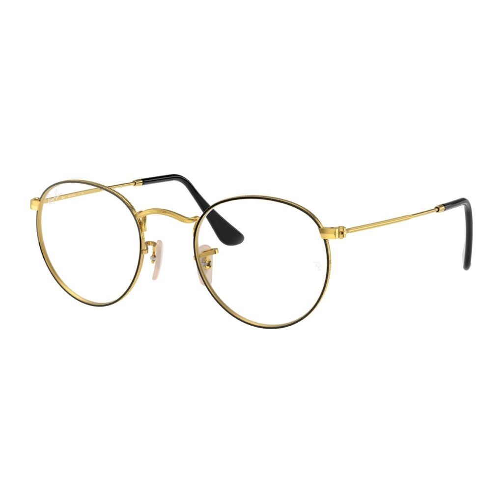 Ray-Ban Round Metal RX3447V - 2991 - Nero su oro