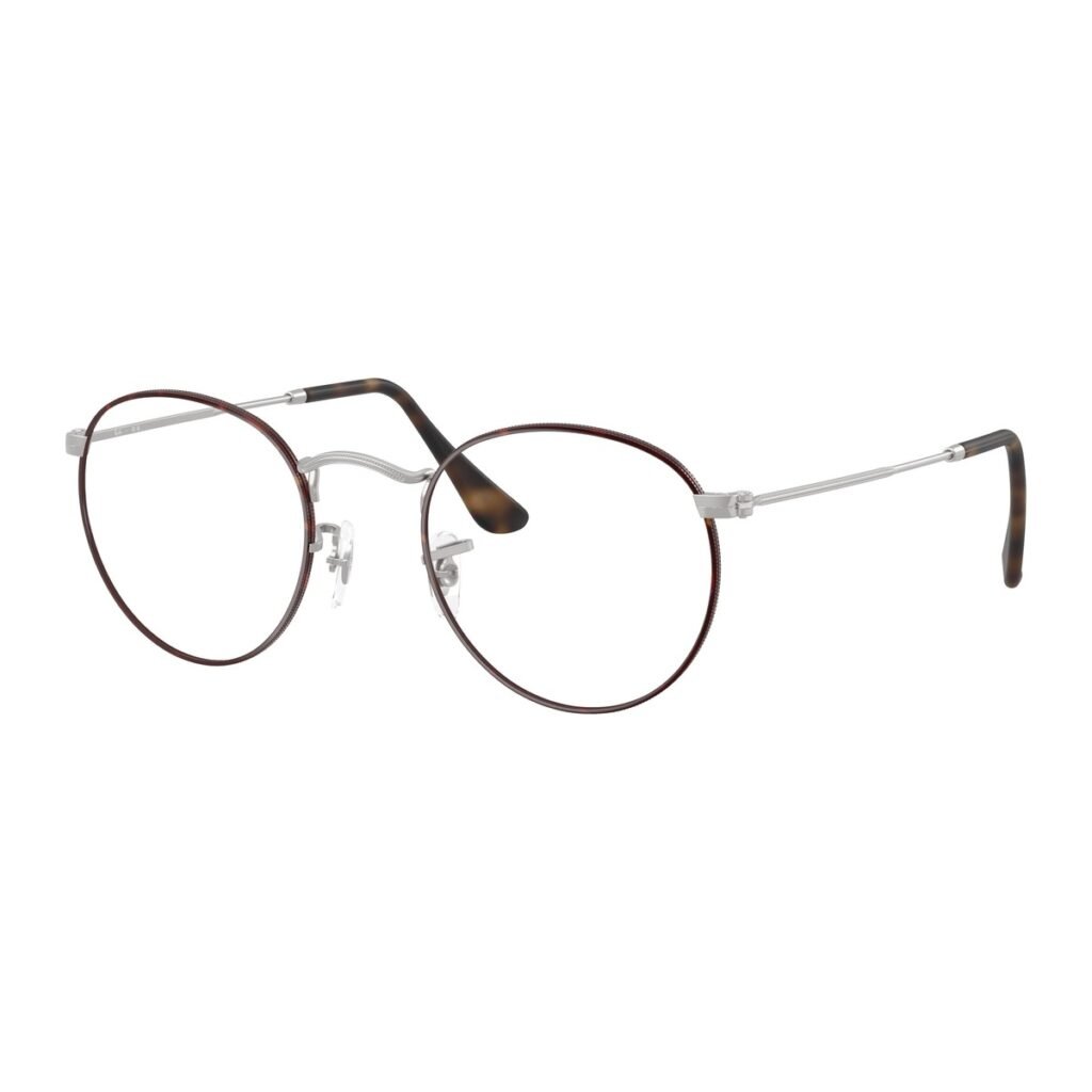 Ray-Ban Round Metal RX3447V - 3194 - Havana opaco su argento opaco