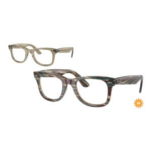 Ray-Ban Wayfarer Ease RX4340V - 8381 - Fotocromatiche grigie a righe