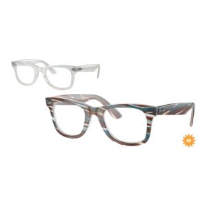 Ray-Ban Wayfarer Ease RX4340V - 8382 - Fotocromatiche azzurre a righe