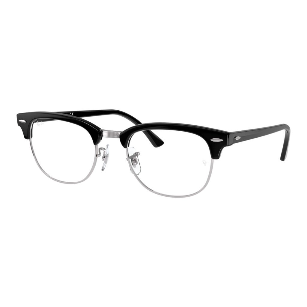 Ray-Ban Clubmaster RX5154 - 2000 - Nero su argento