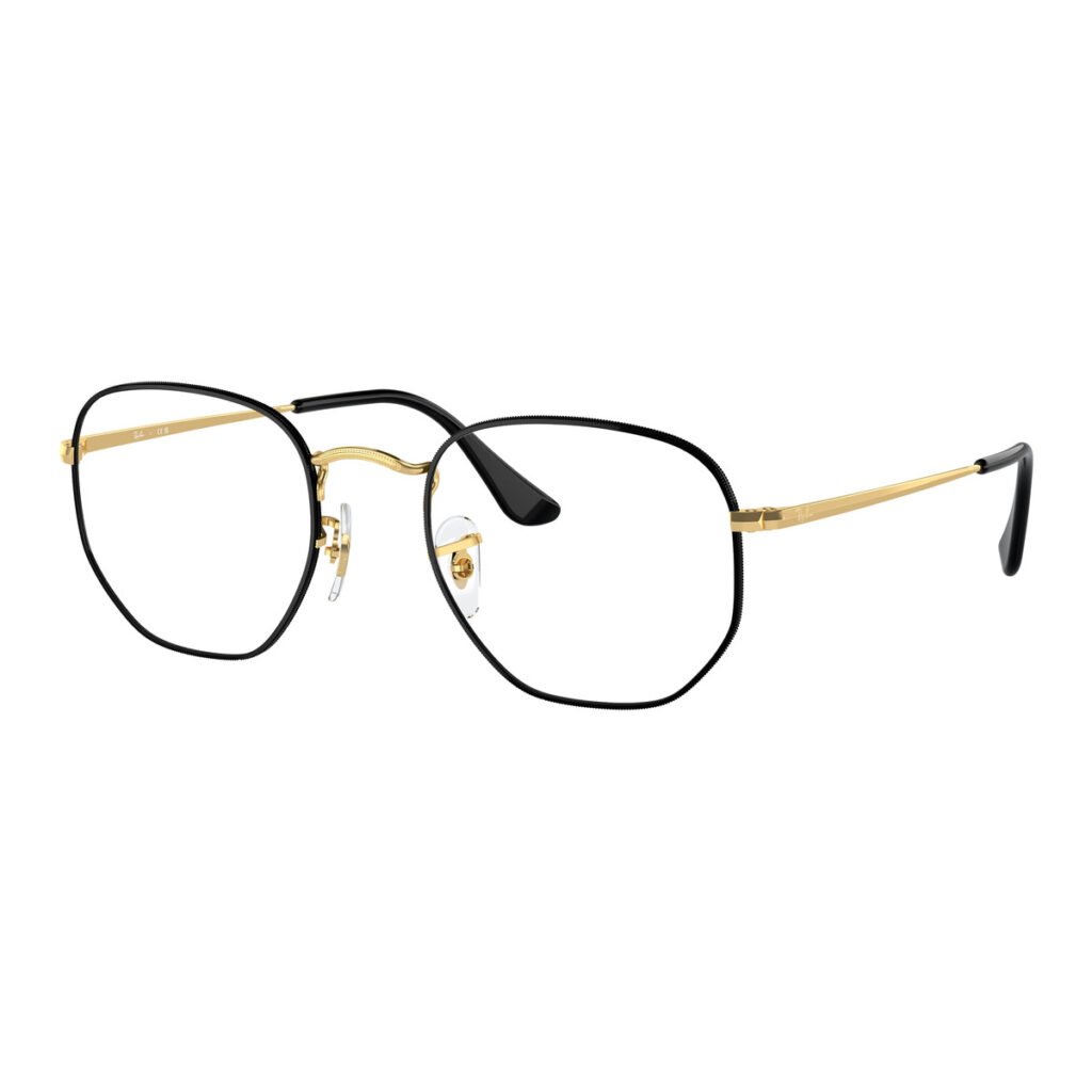 Ray-Ban Hexagonal RX6448 - 3175 - Nero su oro